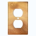 thumbnail image 2 of Metal Light Switch Plate Cover Image of Marble Light Brown Caramel Swirl MAR088, 2 of 13