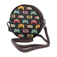 thumbnail image 2 of Lsque Retro Video Game Pattern Shoulder Bag – Microfiber Leather Crossbody with Detachable Strap & Handle Ring, Waterproof & Durable, Elegant Everyday Carry, 2 of 5
