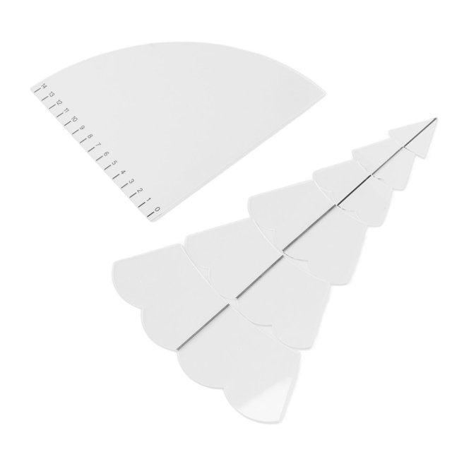 Transparent Acrylic Christmas Tree Quilting Set For Sewing, DIY Sewing Pattern Template Ruler Tool Set For Bowl Mats Making With Compatibility For Any Sewing Machine