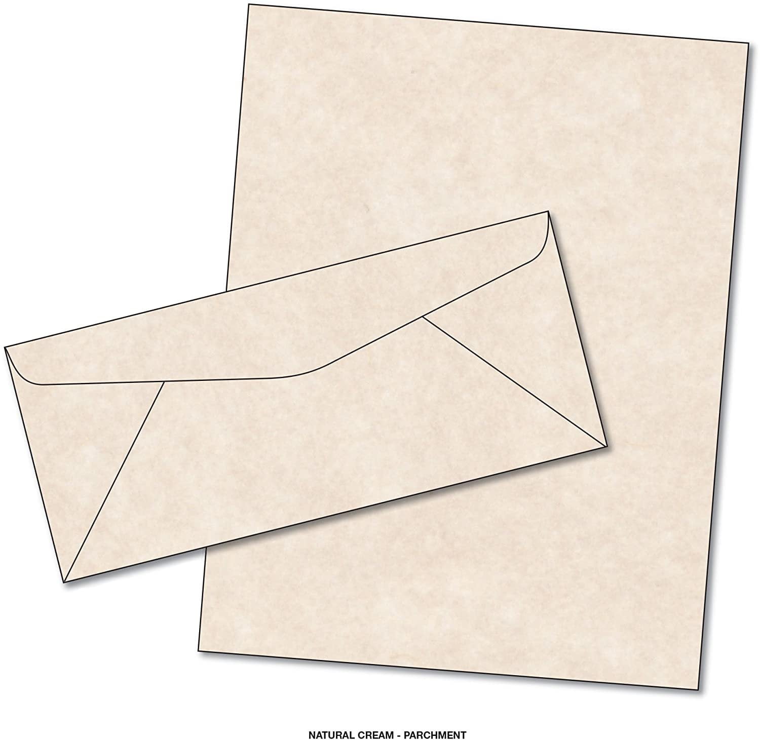 Parchment Matching Paper & Envelopes Color Natural Cream 50 Sets