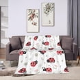 thumbnail image 5 of Ladybug Cute Ladybird Throw Blanket Super Soft Warm Bed Blankets for Couch Bedroom Sofa Office Car, All Season Cozy Flannel Plush Blanket for Girls Boys Adults, 60"X50", 5 of 6