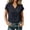 Black, variant on Tqcoqu Womens Cotton Linen Button Down Shirts,Casual Short Sleeve Solid Summer Blouses Tops with Pocket,Black Women's M-XXXL