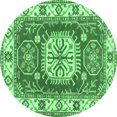 thumbnail image 1 of Ahgly Company Indoor Round Geometric Emerald Green Traditional Area Rugs, 8' Round, 1 of 4