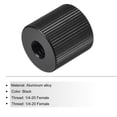 thumbnail image 3 of Mic Stand Adapter 1/4-20 Female to 1/4-20 Female Screw Thread Adapter for Microphone Tripod Stand Black 2 Pcs, 3 of 6