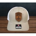 thumbnail image 3 of Christian Men’s Hat – Custom Leather Patch Hat – Man of God - Rooted - Richardson 112 – Faith Apparel - Scripture - Bible Verse - Men's Gift, 3 of 5