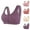 Grey, variant on Front Closure Bras for Older Women Front Snap Racerback Wireless Seamless Wide Strap Push Up Bralettes Everyday Bra
