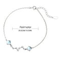 thumbnail image 4 of Lucky Stars Bracelet Moonstone Artificial Gemstone Adjustable Charm Hand Chain Jewelry Gift, 4 of 9