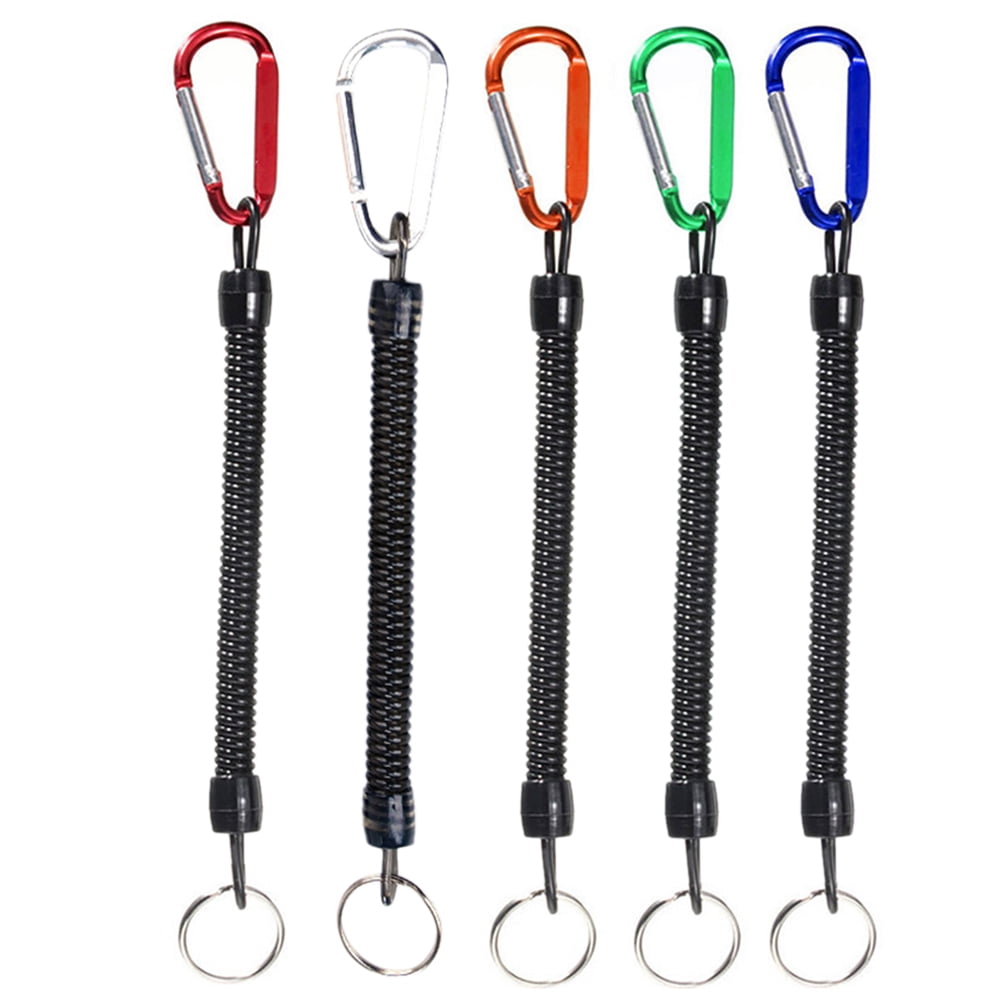 SPRING PARK 2Pcs Fishing Lanyards Fishing Tool/Pole Safety Coil Lanyard