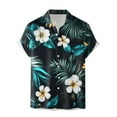 thumbnail image 4 of Mens Hawaiian Shirt Short Sleeve Button Down Shirts Tropical Floral Summer Beach Shirts,S-3XL, 4 of 7