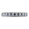 thumbnail image 4 of 1/3 Carat Princess-Cut Blue Sapphire And Diamond Wedding Band In 14K White Gold (Color - H-I) (Clarity - SI2-I1), 4 of 5