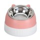 thumbnail image 1 of Raised Cat Bowl 15° Tilted Anti Slip Plastic Slower Feeder Cat Food Dual Bowls for Cats and Puppy Pink, 1 of 4