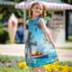 thumbnail image 5 of Balery Astronaut Tropical Dolphin Camisón de princesa para niñas, pijama de algodón con mangas abullonadas, suave y bonito.-XX-Large, 5 of 6