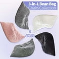 thumbnail image 3 of Hobestluk 3 in 1 Convertible Giant Bean Bag Chair, Machine Washable Cover Beanbag Sofa for Adults, White, 3 of 9