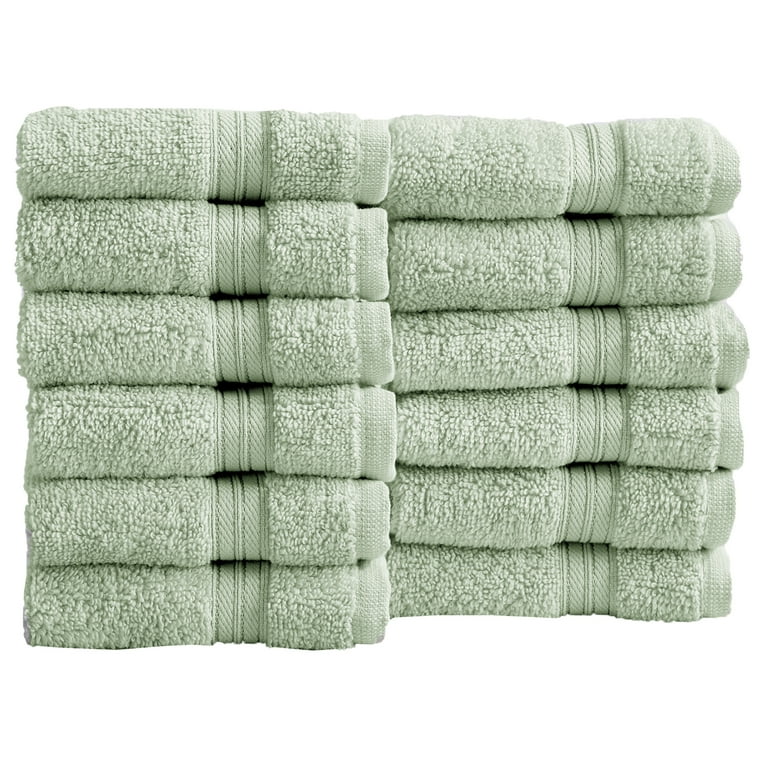 Great Bay Home Quick Dry Cotton Towel Set Cooper Collection (Bath Towel (4-Pack), Seagreen)