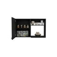 thumbnail image 3 of We Have Furniture Kitchen Wall Cabinet Bussolengo, Two Shelves, Black Wengue Finish, 3 of 5