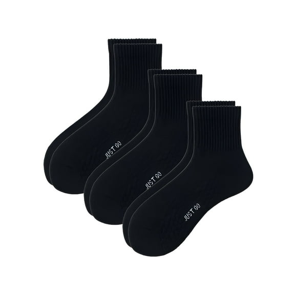 TELOLY 3Pairs Mens Ankle Socks9-13Mens Ankle Socks Size 9-11 Men's Socks ,Black1