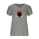 thumbnail image 4 of Blusa informal con estampado de manga corta y cuello en V de verano para mujer con estilo OAVQHLG3B Store  lin121212, 4 of 4