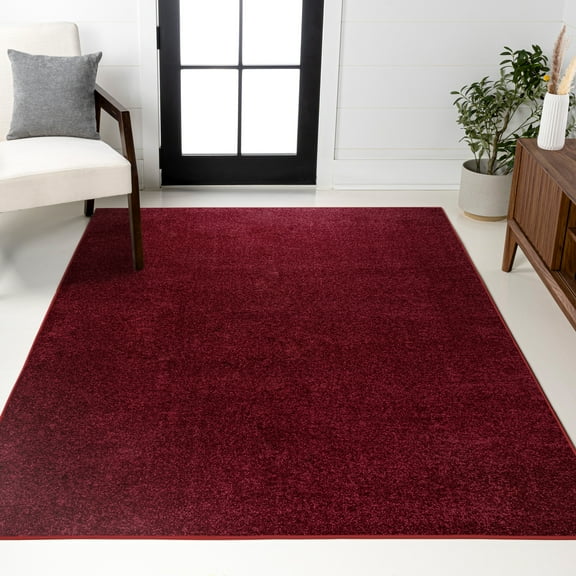 JONATHAN Y SUPERSOFT 4 x 6 Area Rug, Haze - Dark Red, SEU100Q-4