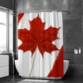 thumbnail image 2 of Coolnut Shower Curtain Set with Hooks Diagonal Canadian Flag Polyester Waterproof Bath Curtain72" x 72", 2 of 6