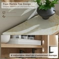 Over The Toilet Storage with Fluted Sliding Door 68" Tall Wood