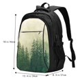 thumbnail image 5 of Daiia Fog Forest Pattern USB Charging Backpack for Men and Women, Anti-Theft Backpack,Travel Backpack,School Backpack,College Backpack,Laptop Backpack, 5 of 7