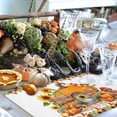 thumbnail image 4 of Fall Placemat Orange Pumpkin Thanksgiving Placemats for Dining Table Yellow Sunflower Mushroom Washable Table Mats for Party Kitchen Dining Decoration Set of 2, 4 of 7