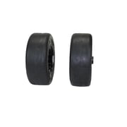 Antego Tire and Wheel 11x4.00-5 Flat Proof, Smooth Semi Pneumatic Tire & Wheel Assembly (Set of Two)