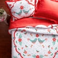 thumbnail image 2 of The Pioneer Woman Holiday Multi-Color Cotton Maizie Bird 3-Piece King Quilt Set, 2 of 8