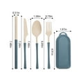 thumbnail image 3 of EQWLJWE Wheat Straw Cutlery Set, Reusable Portable Spoon Chopstick Fork Travel Untensils, Set of 4 Unbreakable Flatware Sets for Picnic, Camping or Daily Use, Multi-Color with Storage Case, 3 of 5