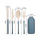 thumbnail image 3 of Teissuly Travel Utensil Set With Case, Whea-t Straw Reusable Spoon Straw Forks Tableware, Portable Cutlery Travel Picnic Camping Or Daily Use Teissuly WER202310231925, 3 of 7