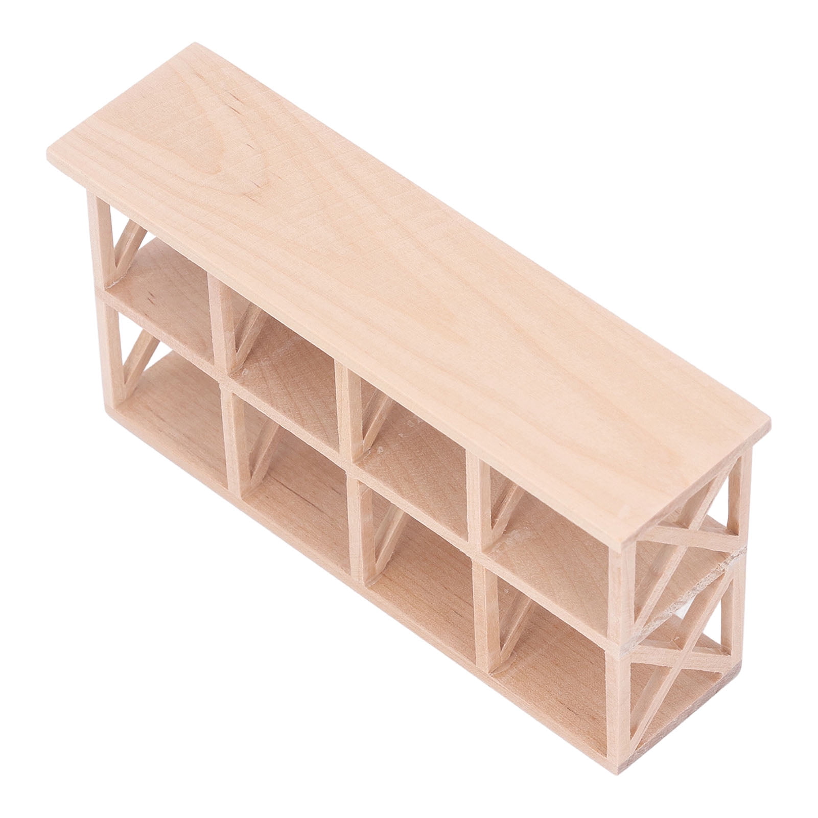 Dollhouse Wood Storage Rack, Decoration 112 Ratio Accessories 8 Grids