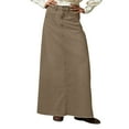 thumbnail image 2 of Mohiass Women Trendy Denim Maxi Skirt High Waist A-Line Frayed Hem Loose Long Jean Skirt Army Green XL, 2 of 5