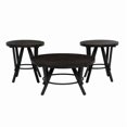 thumbnail image 1 of Linon Thorne Ensemble de Table Occasionnel Rond en Métal et Bois 3 Pcs, Charbon, 1 of 8