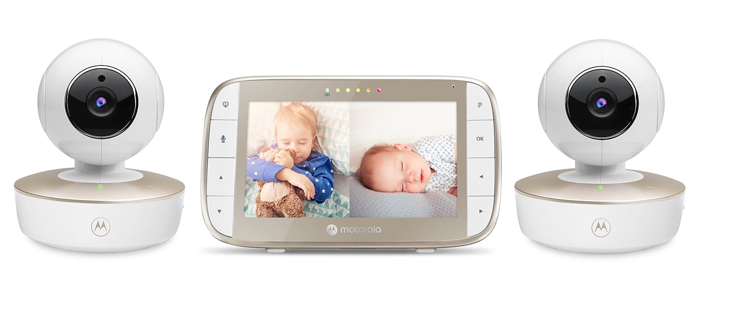 Room Night Motorola MBP50A Video Baby Monitor with 5" Inch Handheld Parent Unit 