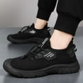 thumbnail image 2 of Mens Shoes,Athletic Running Shoes Lightweight Breathable Mesh Upper Soft Sole Comfortable Walking Tennis Sneakers for Casual Work Wear,Shoes for Men,Black,9, 2 of 9