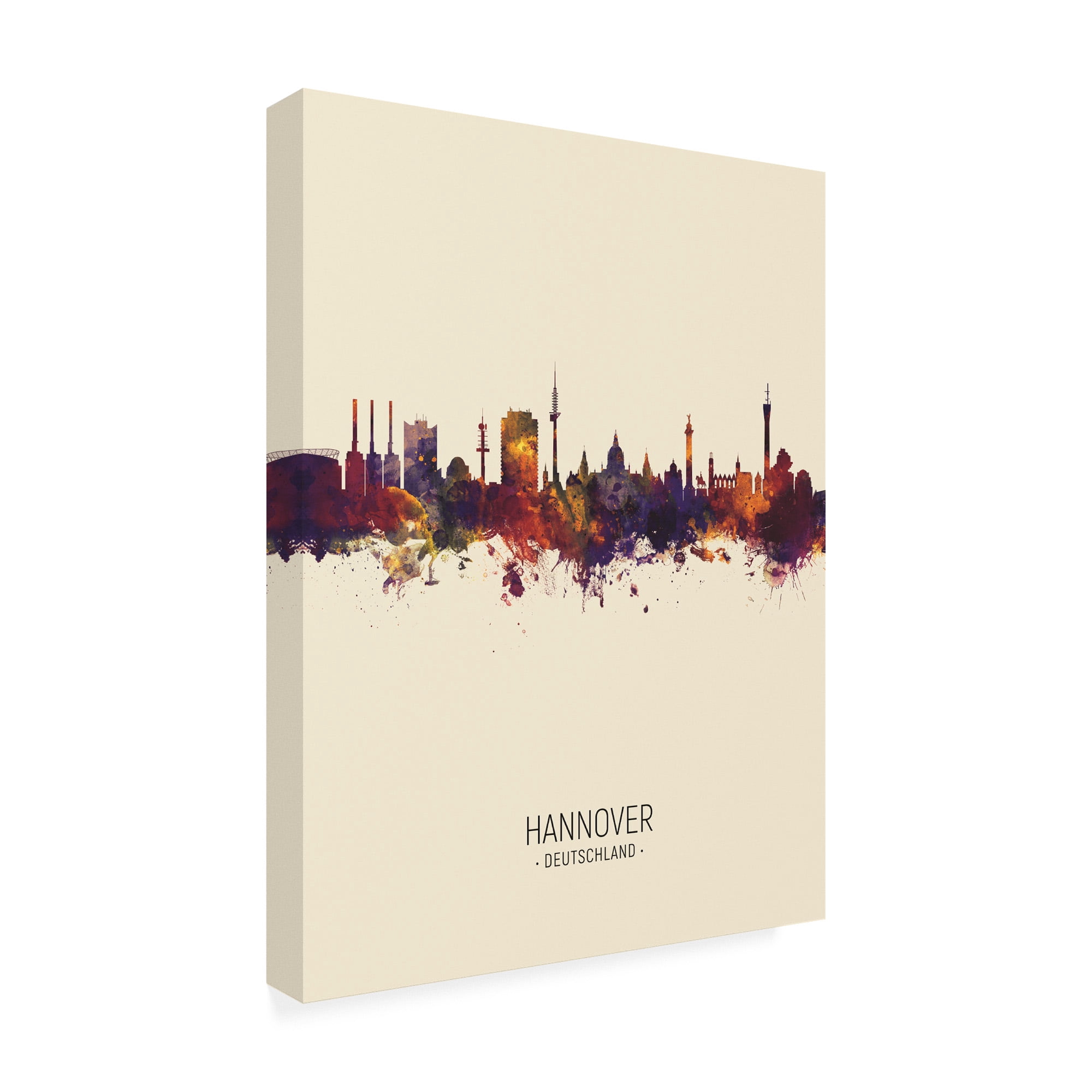 Trademark Fine Art 'Hannover Germany Skyline Portrait III' Canvas Art by Michael Tompsett
