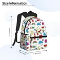 thumbnail image 5 of Gukieu Summer Print Backpack, Waterproof Backpack with Adjustable Shoulder Straps, Suitable for Campus, Business, Travel, Unisex, 5 of 6