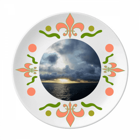 

Ocean Dark Science Nature Picture Flower Ceramics Plate Tableware Dinner Dish
