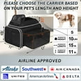 thumbnail image 5 of PETSKD Airline Approved Pet Carrier, 17x11x9.5 inches Soft Pet Travel Carrier, Top and Side Expandable Cat Carrier with Fleece Pad for 1-10 lbs Cats, Puppy and Small Dogs, Black, 5 of 8