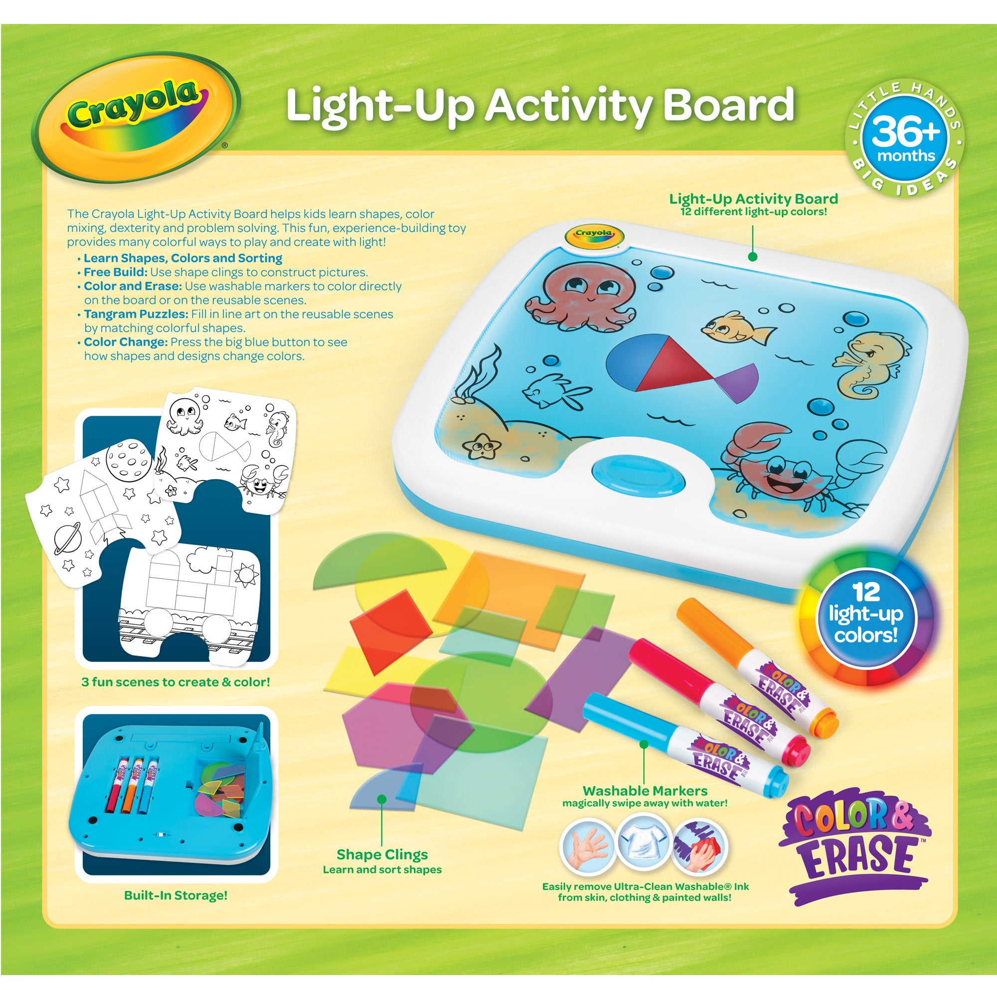 Crayola Light up Activity Board Art Kit Toddler Toys Preschool