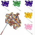 thumbnail image 2 of Soumake 4M Colorful Dance Ribbon Gym Rhythmic Art Gymnastic Streamer Twirling Rod Stick Practical, 2 of 8
