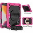 thumbnail image 2 of Dteck iPad 9th/ 8th/ 7th Generation Case (iPad 10.2 Case 2021/ 2020/ 2019) with Screen Protector Pencil Holder Kickstand Hand/ Shoulder Strap,Durable Protective Case for iPad 10.2 inch,rose+black, 2 of 4