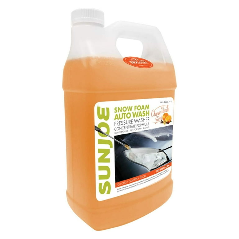 Sun Joe Premium Snow Foam Car Soap & Cleaner, 1 Gal, Orange