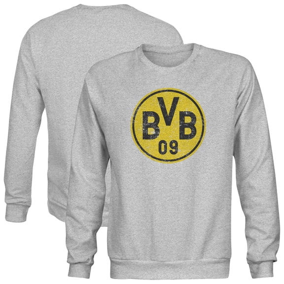 Men's 1863FC Gray Borussia Dortmund Color Badge Sweatshirt
