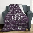thumbnail image 2 of Warm Hugs Gift Throw Blanket,Warm and Soft Hug Blanket Inspirational Throw Blanket,Sympathy Gift Cancer Chemo Survivor Get Well Caring Gifts for Women After Surgery with Positive Gifts, 2 of 6