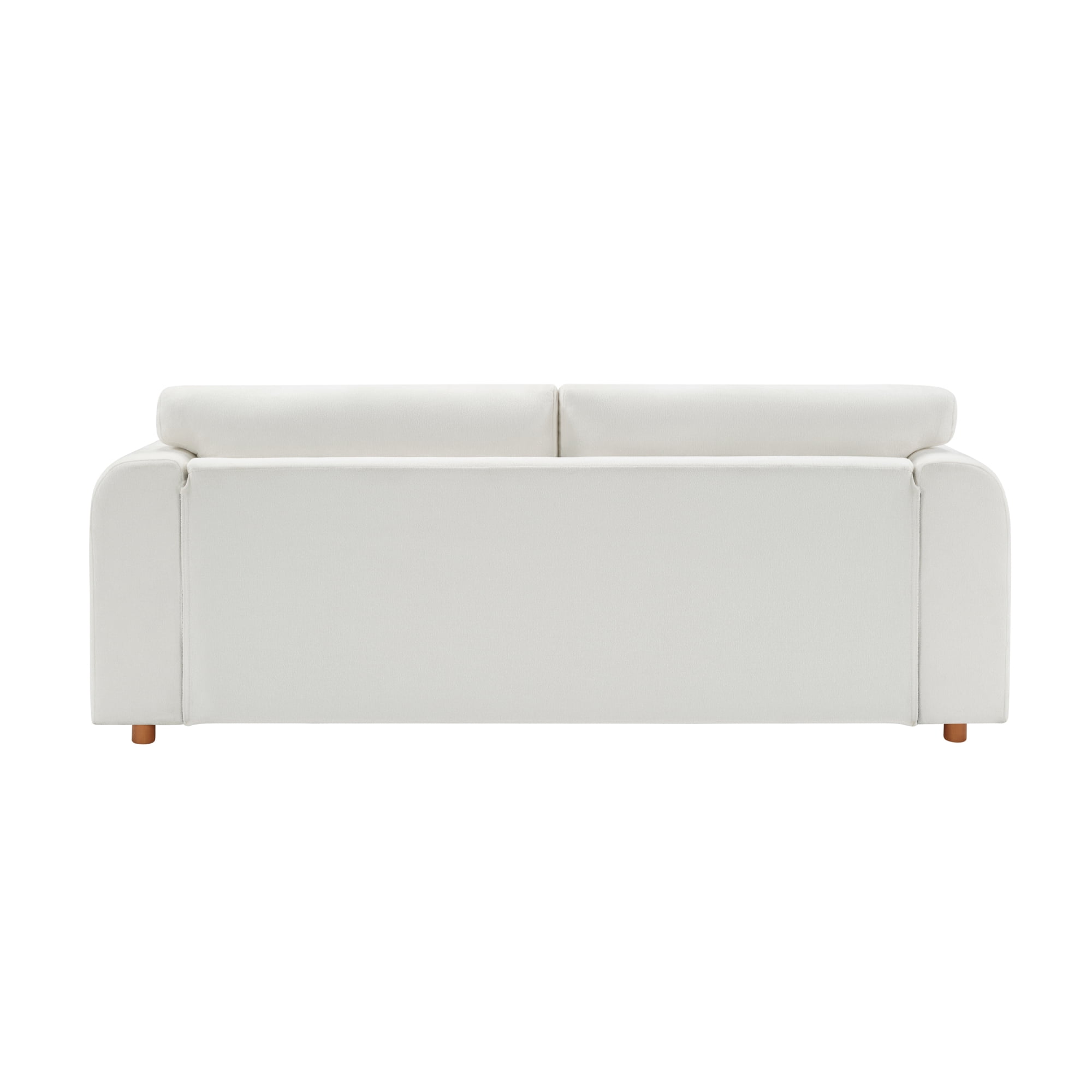 Leumius 79.1" 3-Seater Upholstered Couch, Accent Sofa with Square Arms for Living Room, Apartment and Small Space, Beige