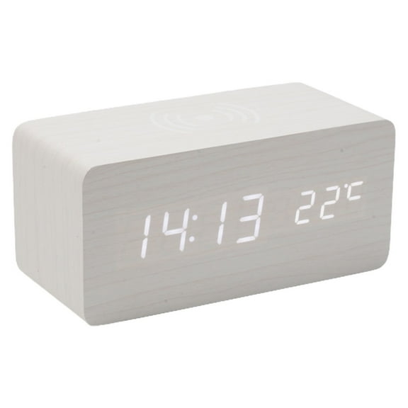 sailesiti Wireless Charging Digital Alarm Clock with Temperature Display