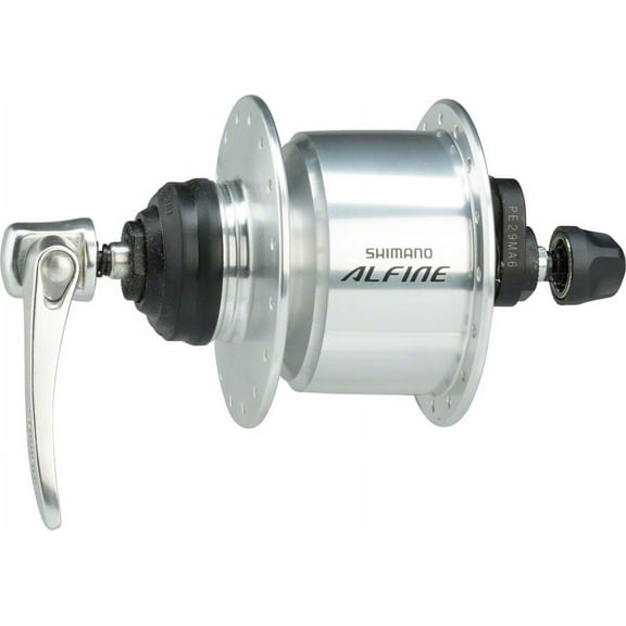 Shimano Alfine DH-S501 Dynamo Front Hub - QR x 100mm, Center-Lock, Silver, 32h