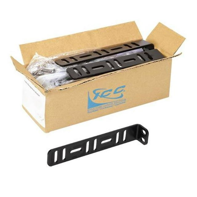 Teledynamics ICC-ICCMSCMPLC Noir&44; Support L de Gestion de Câble de Panneau - Pack de 25