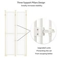 thumbnail image 4 of unipaws Clear Acrylic Cat Safety Gate, 75"-98" Height and 36.2"-37" Wdie Adjustable, Auto Closing and No Drilling Plus Stable 3 Support Pillars, White, 4 of 7
